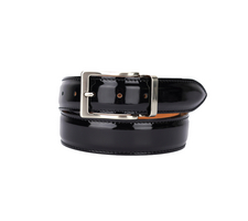 Leather Belt - Patent Black