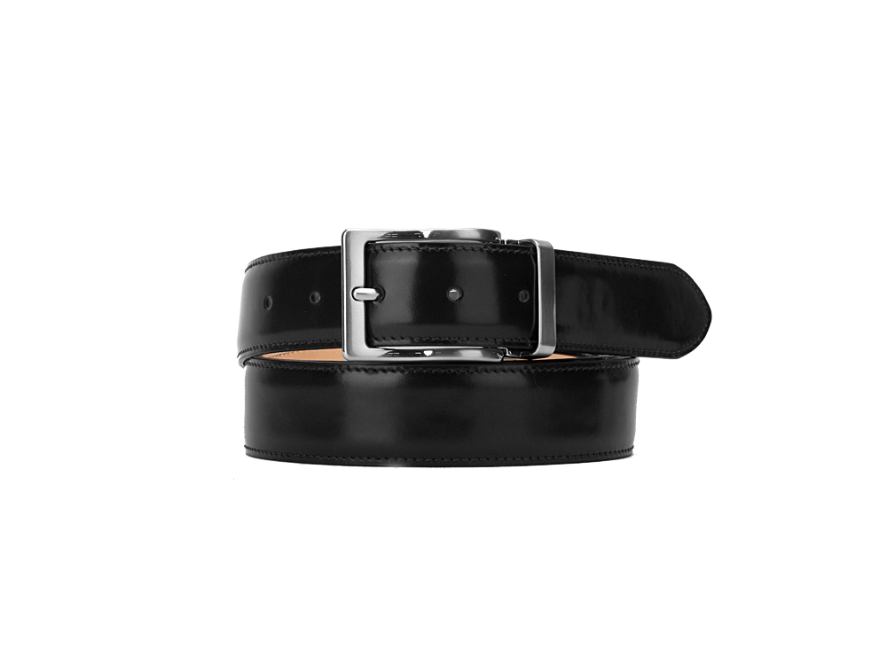 Leather Belt - Shiny Black
