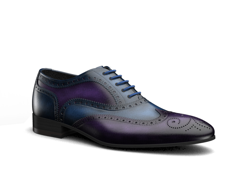 purple leather shoes