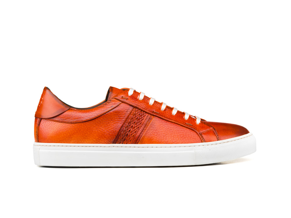 sneakers bassa steam crust arancione
