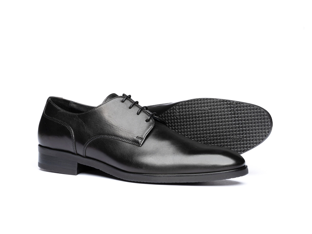 Farah Frank Leather Shoe in Black for Men Mens Shoes Lace-ups Derby shoes 